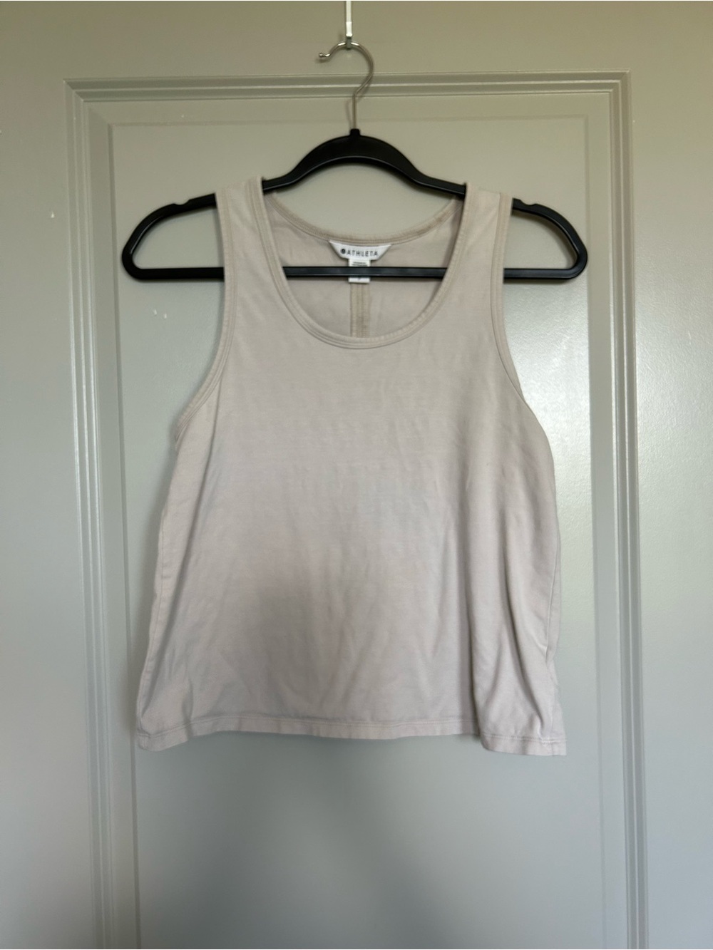 Athleta Women's Neutral Beige Scoop Neck Tank